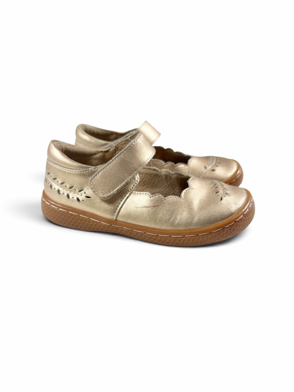 Livie & Luca Juniper Mary Jane Shoes Rose Gold Metallic Leather Size 11